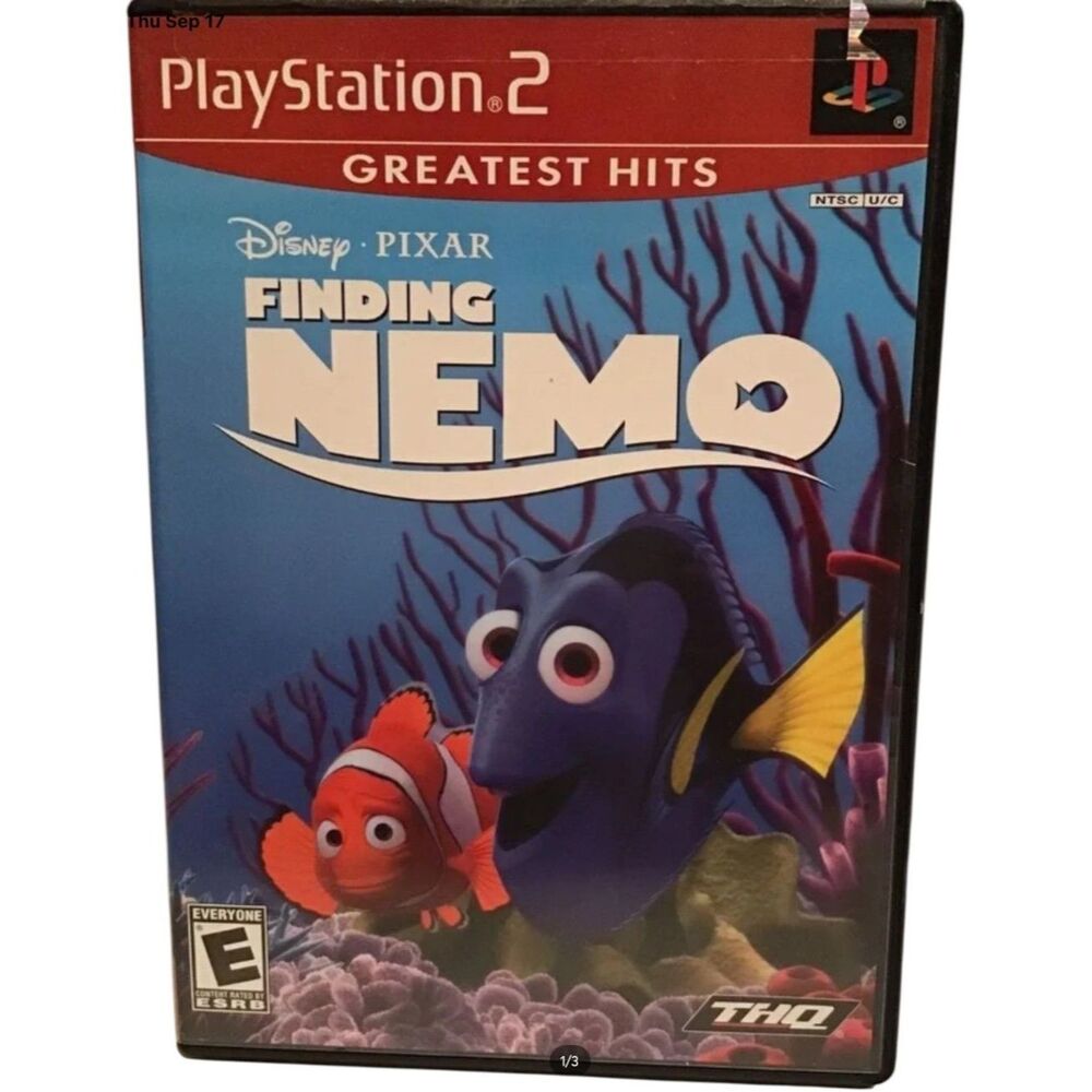 Disney Pixar Finding Nemo Greatest Hits PS2 Game Complete CIB Manual Vintage
